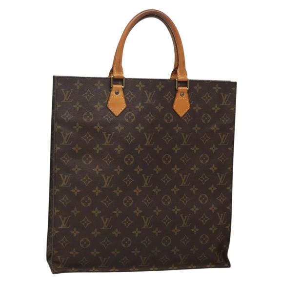 LOUIS VUITTON Monogram Sac Plat Hand Bag M51140 LV Auth 135410 - Picture 1 of 16